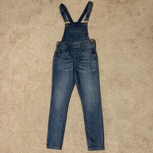 BLANKNYC Womens Denim Overalls Slim Jeans Front Pouch Medium Wash Blue, Sz 26